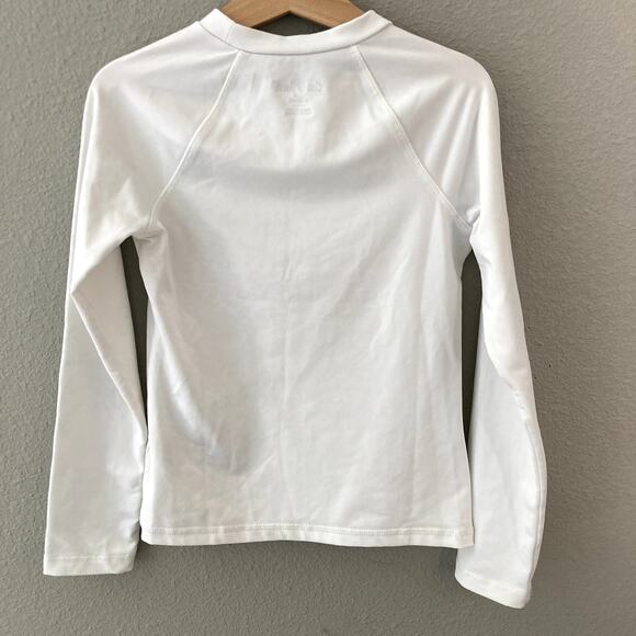 Cat & Jack Swim Like a Mermaid Long Sleeve Rashguard White Iridescent Small 6/6X - Picture 3 of 8